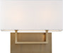 Myhouse Lighting Nuvo Lighting - 60-6717 - Two Light Vanity - Tribeca - Burnished Brass / White