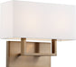 Myhouse Lighting Nuvo Lighting - 60-6717 - Two Light Vanity - Tribeca - Burnished Brass / White