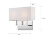 Myhouse Lighting Nuvo Lighting - 60-6718 - Two Light Vanity - Tribeca - Polished Nickel / White Fabric