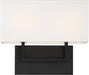 Myhouse Lighting Nuvo Lighting - 60-6719 - Two Light Vanity - Tribeca - Aged Bronze / White Fabric