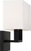 Myhouse Lighting Nuvo Lighting - 60-6719 - Two Light Vanity - Tribeca - Aged Bronze / White Fabric