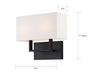 Myhouse Lighting Nuvo Lighting - 60-6719 - Two Light Vanity - Tribeca - Aged Bronze / White Fabric