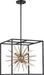 Myhouse Lighting Nuvo Lighting - 60-6730 - Six Light Pendant - Spirefly - Matte Black / Burnished Brass