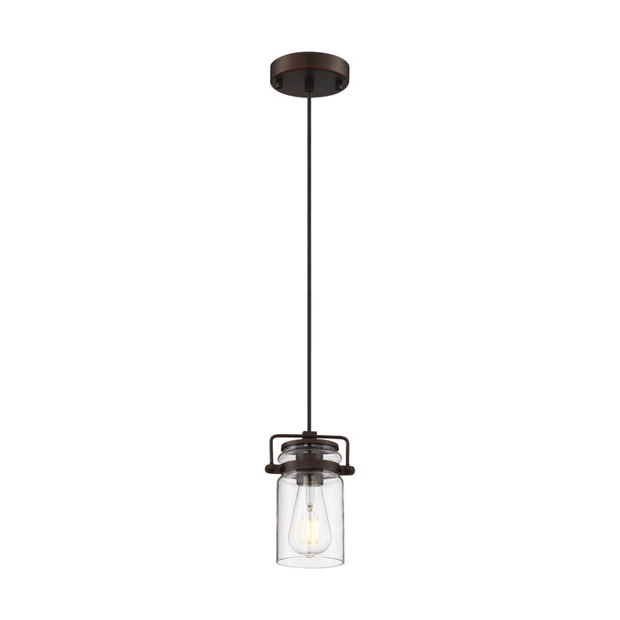 Myhouse Lighting Nuvo Lighting - 60-6731 - One Light Mini Pendant - Antebellum - Mahogany Bronze / Clear Glass