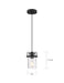 Myhouse Lighting Nuvo Lighting - 60-6732 - One Light Mini Pendant - Antebellum - Matte Black / Clear Glass