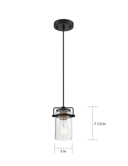 Myhouse Lighting Nuvo Lighting - 60-6733 - One Light Mini Pendant - Antebellum - Black