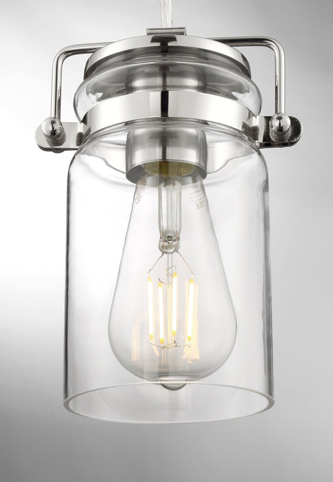 Myhouse Lighting Nuvo Lighting - 60-6734 - One Light Mini Pendant - Antebellum - Polished Nickel / Clear Glass