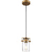 Myhouse Lighting Nuvo Lighting - 60-6735 - One Light Mini Pendant - Antebellum - Vintage Brass / Clear Glass