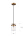 Myhouse Lighting Nuvo Lighting - 60-6735 - One Light Mini Pendant - Antebellum - Vintage Brass / Clear Glass