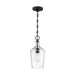 Myhouse Lighting Nuvo Lighting - 60-6749 - One Light Pendant - Hartley - Matte Black / Clear Glass