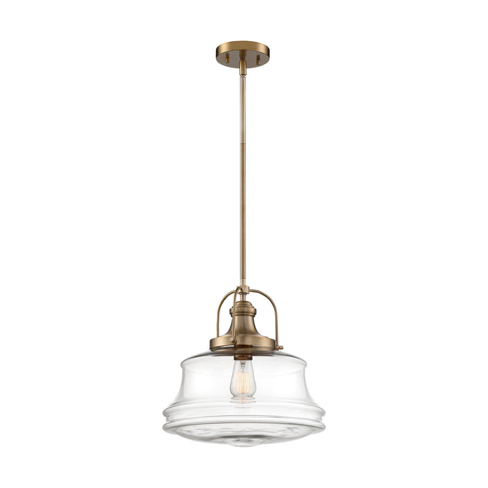 Myhouse Lighting Nuvo Lighting - 60-6757 - One Light Pendant - Basel - Burnished Brass / Clear