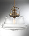 Myhouse Lighting Nuvo Lighting - 60-6757 - One Light Pendant - Basel - Burnished Brass / Clear