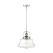 Myhouse Lighting Nuvo Lighting - 60-6758 - One Light Pendant - Basel - Polished Nickel / Clear Glass