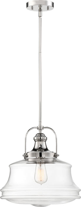 Myhouse Lighting Nuvo Lighting - 60-6758 - One Light Pendant - Basel - Polished Nickel / Clear Glass