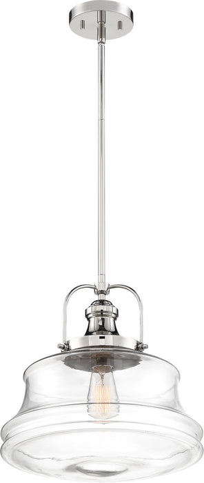 Myhouse Lighting Nuvo Lighting - 60-6758 - One Light Pendant - Basel - Polished Nickel / Clear Glass