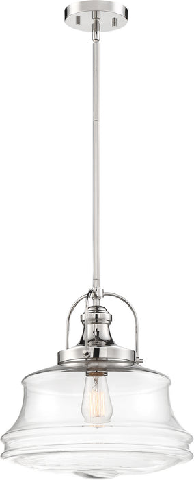 Myhouse Lighting Nuvo Lighting - 60-6758 - One Light Pendant - Basel - Polished Nickel / Clear Glass