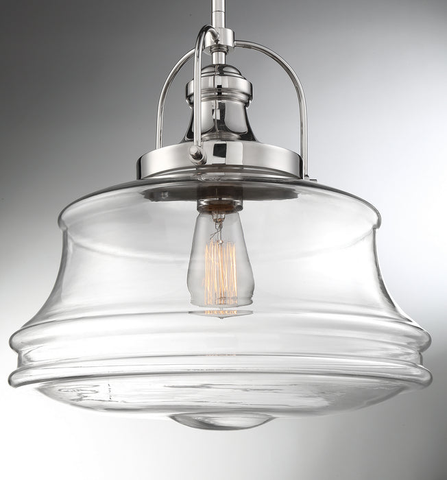 Myhouse Lighting Nuvo Lighting - 60-6758 - One Light Pendant - Basel - Polished Nickel / Clear Glass