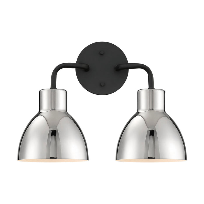 Myhouse Lighting Nuvo Lighting - 60-6772 - Two Light Vanity - Sloan - Matte Black / Polished Nickel