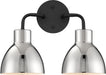 Myhouse Lighting Nuvo Lighting - 60-6772 - Two Light Vanity - Sloan - Matte Black / Polished Nickel