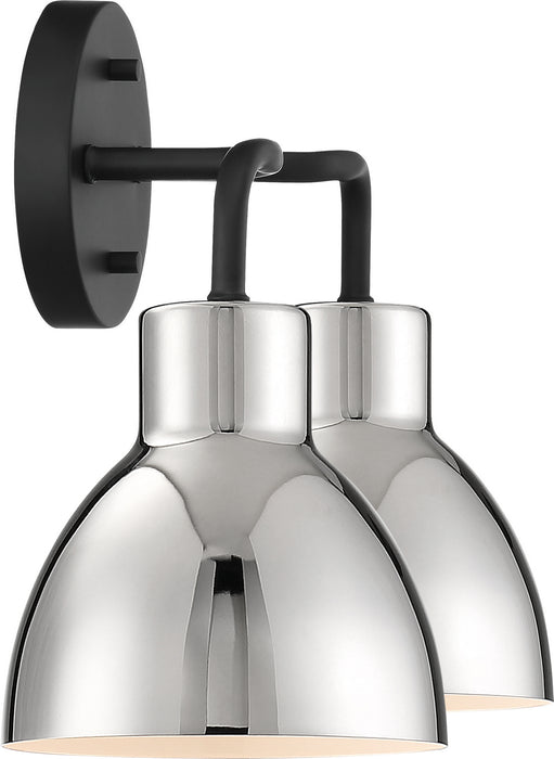 Myhouse Lighting Nuvo Lighting - 60-6772 - Two Light Vanity - Sloan - Matte Black / Polished Nickel