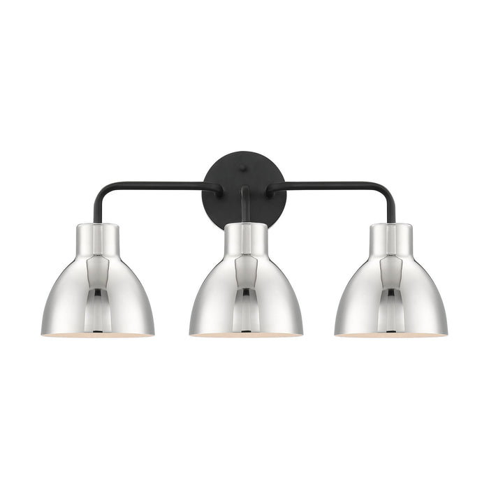 Myhouse Lighting Nuvo Lighting - 60-6773 - Three Light Vanity - Sloan - Matte Black / Polished Nickel