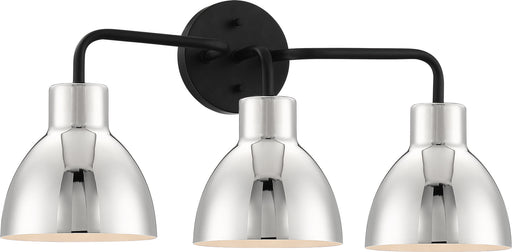 Myhouse Lighting Nuvo Lighting - 60-6773 - Three Light Vanity - Sloan - Matte Black / Polished Nickel