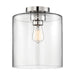 Myhouse Lighting Nuvo Lighting - 60-6778 - One Light Semi Flush Mount - Chantecleer - Polished Nickel / Clear Glass