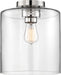Myhouse Lighting Nuvo Lighting - 60-6778 - One Light Semi Flush Mount - Chantecleer - Polished Nickel / Clear Glass