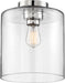 Myhouse Lighting Nuvo Lighting - 60-6778 - One Light Semi Flush Mount - Chantecleer - Polished Nickel / Clear Glass