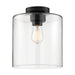 Myhouse Lighting Nuvo Lighting - 60-6779 - One Light Semi Flush Mount - Chantecleer - Matte Black / Clear Glass