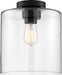 Myhouse Lighting Nuvo Lighting - 60-6779 - One Light Semi Flush Mount - Chantecleer - Matte Black / Clear Glass