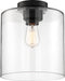 Myhouse Lighting Nuvo Lighting - 60-6779 - One Light Semi Flush Mount - Chantecleer - Matte Black / Clear Glass