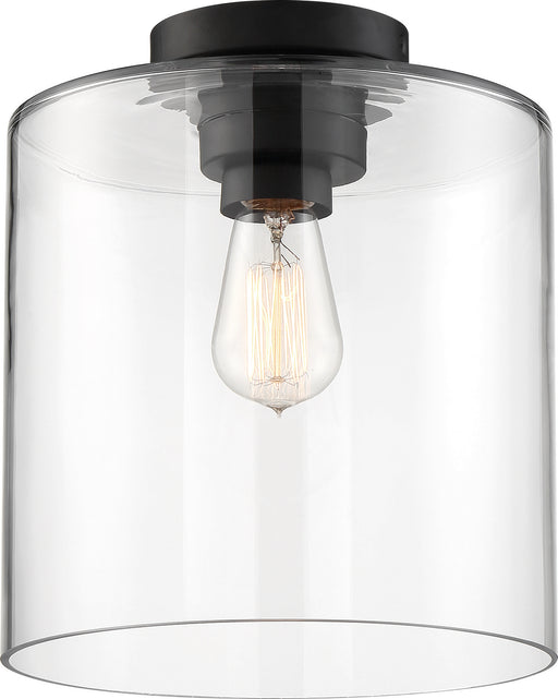 Myhouse Lighting Nuvo Lighting - 60-6779 - One Light Semi Flush Mount - Chantecleer - Matte Black / Clear Glass