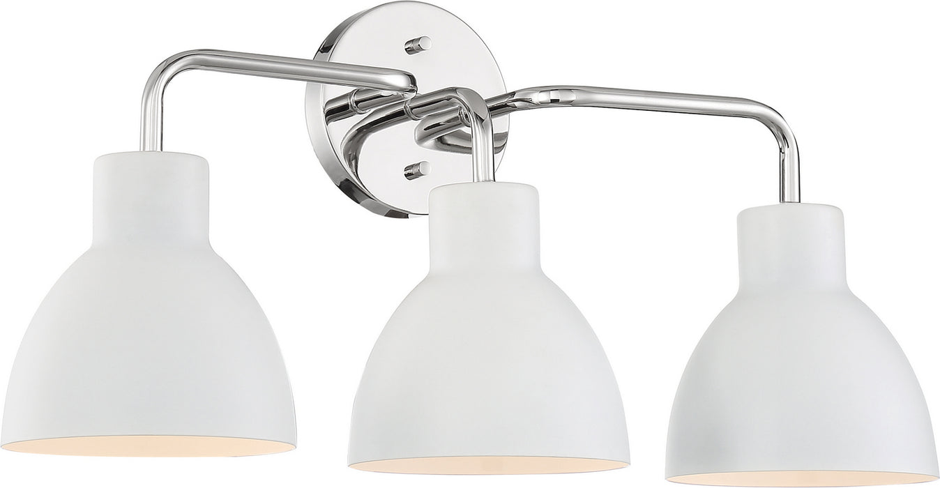 Myhouse Lighting Nuvo Lighting - 60-6783 - Three Light Vanity - Sloan - Polished Nickel / White