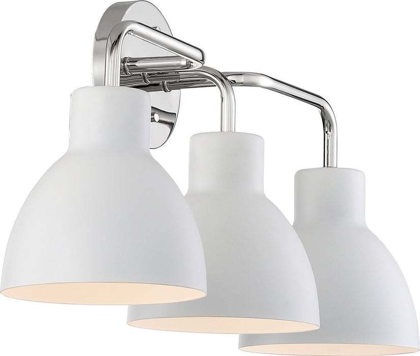 Myhouse Lighting Nuvo Lighting - 60-6783 - Three Light Vanity - Sloan - Polished Nickel / White