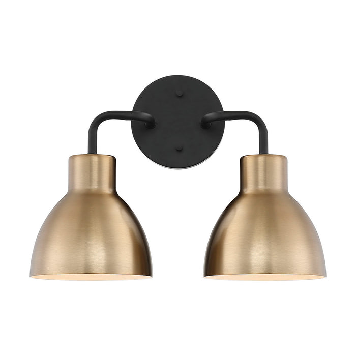 Myhouse Lighting Nuvo Lighting - 60-6792 - Two Light Vanity - Sloan - Matte Black / Burnished Brass