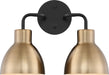 Myhouse Lighting Nuvo Lighting - 60-6792 - Two Light Vanity - Sloan - Matte Black / Burnished Brass