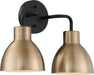 Myhouse Lighting Nuvo Lighting - 60-6792 - Two Light Vanity - Sloan - Matte Black / Burnished Brass