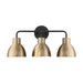 Myhouse Lighting Nuvo Lighting - 60-6793 - Three Light Vanity - Sloan - Matte Black / Burnished Brass