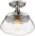 Myhouse Lighting Nuvo Lighting - 60-6798 - One Light Semi Flush Mount - Kew - Polished Nickel / Clear Glass