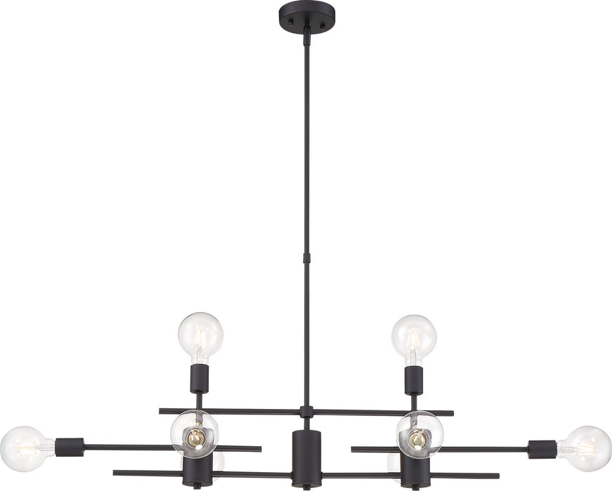 Myhouse Lighting Nuvo Lighting - 60-6862 - Eight Light Island Pendant - Delphi - Black
