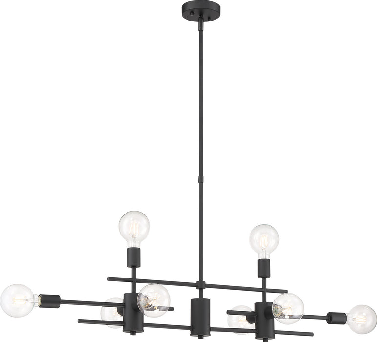 Myhouse Lighting Nuvo Lighting - 60-6862 - Eight Light Island Pendant - Delphi - Black