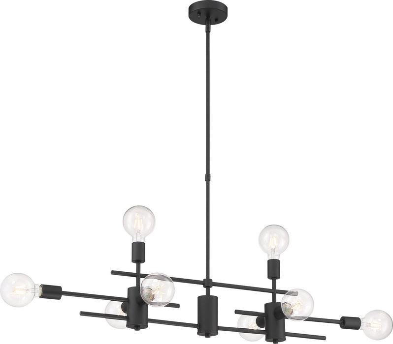 Myhouse Lighting Nuvo Lighting - 60-6862 - Eight Light Island Pendant - Delphi - Black