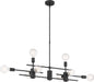 Myhouse Lighting Nuvo Lighting - 60-6862 - Eight Light Island Pendant - Delphi - Black
