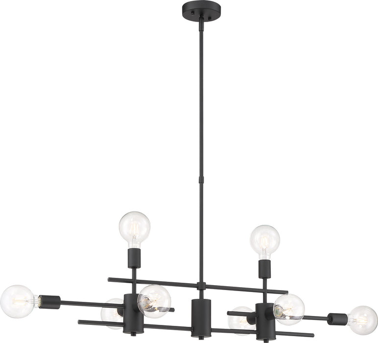 Myhouse Lighting Nuvo Lighting - 60-6862 - Eight Light Island Pendant - Delphi - Black