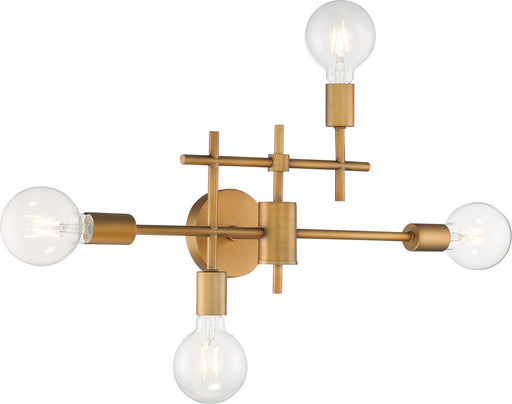 Myhouse Lighting Nuvo Lighting - 60-6871 - Four Light Vanity - Delphi - Aged Gold