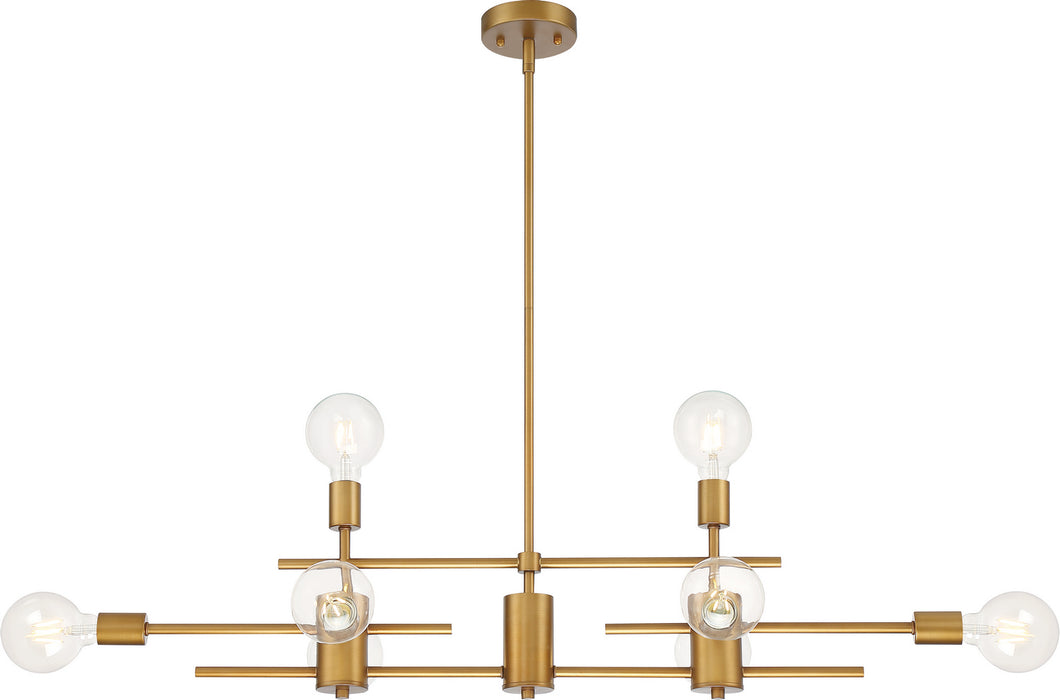 Myhouse Lighting Nuvo Lighting - 60-6872 - Eight Light Island Pendant - Delphi - Aged Gold