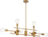 Myhouse Lighting Nuvo Lighting - 60-6872 - Eight Light Island Pendant - Delphi - Aged Gold