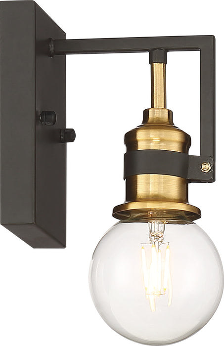 Myhouse Lighting Nuvo Lighting - 60-6971 - One Light Vanity - Intention - Warm Brass / Black