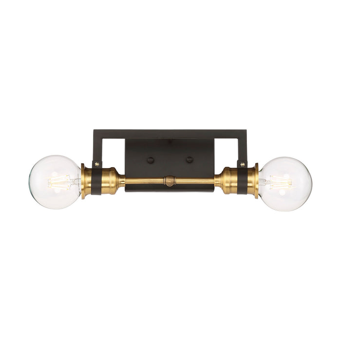 Myhouse Lighting Nuvo Lighting - 60-6972 - Two Light Vanity - Intention - Warm Brass / Black